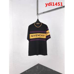 GVC紀梵希 19ss春夏新款 立體字母刺繡 絲光棉短袖 男女同款 ydi1451