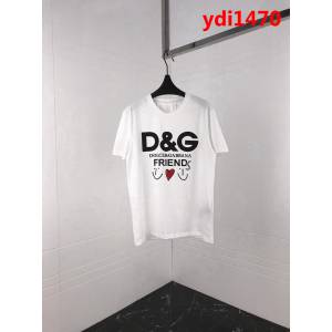 DＧ杜嘉班納 官網同步 19春季新款 愛心字母 S亮片字母短袖 情侶款 ydi1470