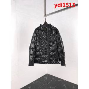 MONCLER蒙口 genius手臂拉鏈字母 黑色 植絨羽絨服 男女同款 ydi1515
