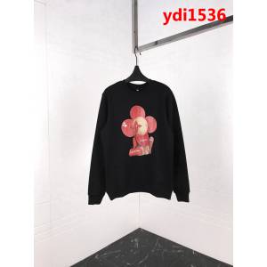 LV路易威登 X SuP聯名款 18秋冬新款 太陽花趣味公仔印花 純棉加絨衛衣 情侶款 ydi1536