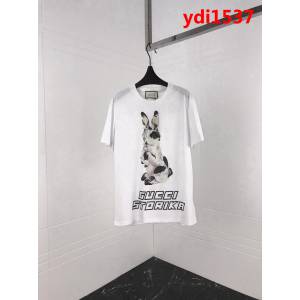 GUCCI古馳 19早春新款 兔子印花 雙股絲光棉短袖 ydi1537