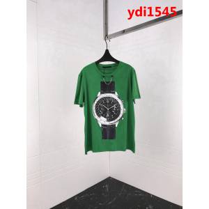 LV路易威登 19早春新款 超大手錶印花 雙股絲光棉 男款短袖 ydi1545