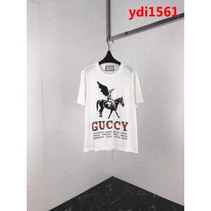 GUCCI古馳 19FW早春新款 騎馬戰士圖案 漸變色LOGO發泡印花 情侶款短袖 ydi1561