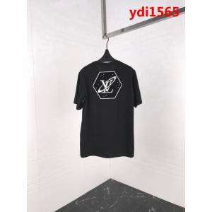 LV路易威登 銀河星空限量款 19SS早春新款 3D植絨印花LOGO短袖 情侶款 ydi1565