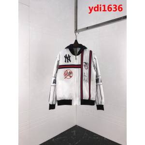 GUCCI古馳 18ss秋冬新款 NY復古系列 勳章刺繡豎條 棉夾克套裝 男女同款 ydi1636