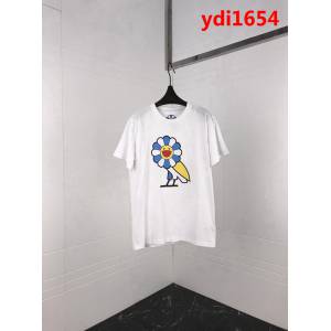 OVO X 村上隆19SS早春新聯名 OVO聯名村上隆 ins爆款 男款白色短袖 ydi1654