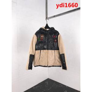 LV路易威登 18秋冬新款  多處刺繡logo 棉衣+兔絨 超級保暖 男款外套 網紅明星同款 ydi1660