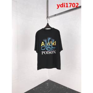 AMIRI阿米裏 19FW早春新款 POISON毒蛇閃粉 OS寬鬆版黑色T恤 男女同款 ydi1702