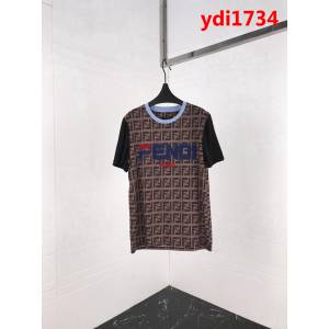 FENDI芬迪 19早春新款 袖子拼色 植絨Fendi字母 男款短袖 ydi1734