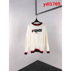 FENDI芬迪 18ss秋冬新款 刺繡新logo 撞色針織毛衣 寬鬆版 男女同款 ydi1769
