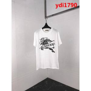 BURBERRY巴寶莉 19ss早春新款 V經典騎士印花圖案 純棉白色短袖 男女同款 ydi1790