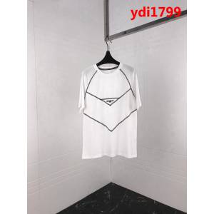 GVC紀梵希 19ss早春新款 定制坎車走線主題 刺繡LOGO 白色絲光棉短袖 情侶款 ydi1799