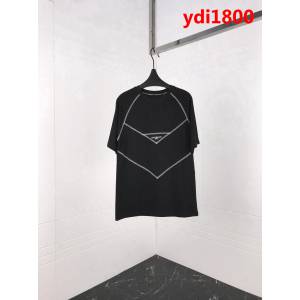 GVC紀梵希 19ss早春新款 定制坎車走線主題 刺繡LOGO 黑色絲光棉短袖 情侶款 ydi1800