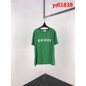 GUCCI古馳 19ss早春新款 糖果色系列 簡單印花logo 絲光棉短袖 百搭款 男女同款 ydi1838