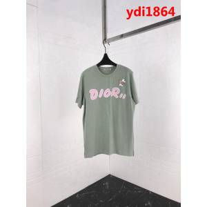 DIOR迪奧 19ss 國外官網限量款 植絨毛巾布Dior字母 發泡印花小蜜蜂 短袖衣 男女同款 ydi1864