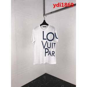 LV路易威登 19早春新款 字母印花 白色純棉 男款短袖 ydi1869