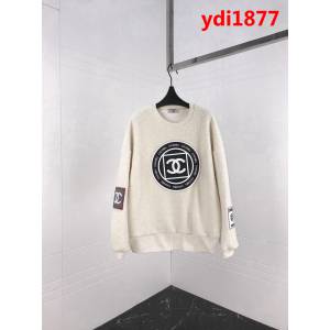 CHANEL香奈兒 18ss秋冬新款 中古橡膠圖案 內裏絲絨 羊羔毛長袖衣 情侶款 ydi1877