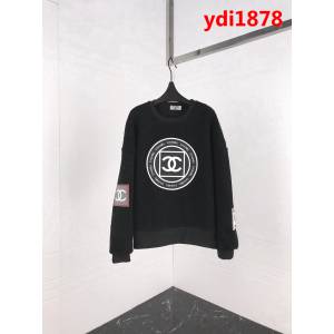 CHANEL香奈兒 18ss秋冬新款 中古橡膠圖案 內裏絲絨 羊羔毛長袖衣 情侶款 ydi1878