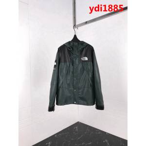 SUPREME X TNF 重工聯名皮質 軍綠色 抓絨衝鋒衣 情侶款 ydi1885
