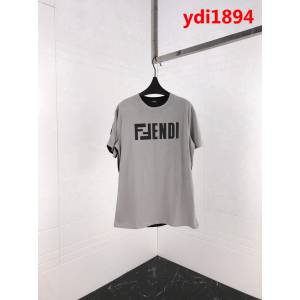 FENDI芬迪 專櫃同步 19ss早春最新爆款 雙色拼接 絲光棉 男款短袖T恤 ydi1894