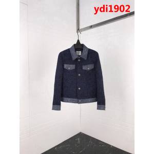 CHANEL香奈兒 18ss秋冬新款 真牛皮擦色拼接 羊毛粗紡小外套 男女同款 ydi1902
