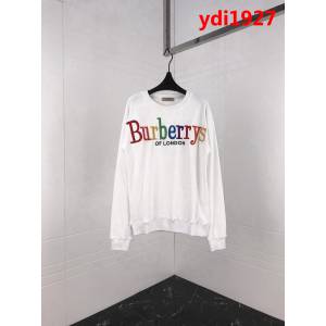 BURBERRY巴寶莉 18ss秋冬 專櫃同步 彩虹字母刺繡 純棉毛巾底 白色絨布衛衣 情侶款 ydi1927