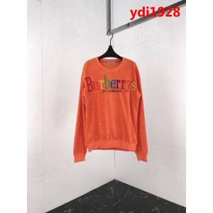 BURBERRY巴寶莉 18ss秋冬 專櫃同步 彩虹字母刺繡 桔色純棉毛巾底 絨布衛衣 情侶款 ydi1928