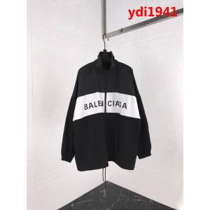 BALENCIAGA巴黎世家 18秋冬 logo印花拼 OS版型 牛仔風衣外套 情侶款 ydi1941