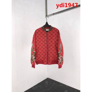 GUCCI古馳 18ss秋冬新款 升級版加棉 中國龍刺繡 雙G小logo 外套 情侶款 ydi1947