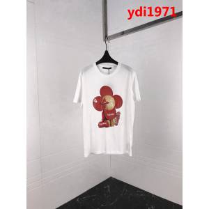 LV路易威登 Lv X SuP聯名款 19早春新款 太陽花趣味公仔印花 絲光棉短袖 情侶款 ydi1971