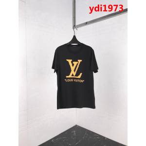 LV路易威登 19早春新款 大LV字母印花 白色純棉 男款短袖 ydi1973