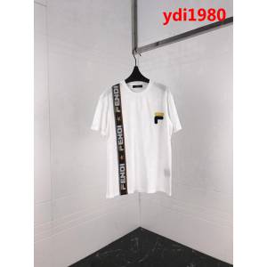 FENDI芬迪 19ss春夏新款 字母刺繡 純棉短袖 男女同款 ydi1980