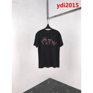 VALENTINO華倫天奴 19早春情人節限定 柳釘短袖T-shirt 雙股絲光棉面料 數碼印花工藝 高版本情侶款 ydi2015