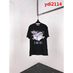 DIOR迪奧 x Kaws19早春聯名款 機械恐龍梅花短袖T-shirt 絲光棉面料 數碼印花工藝 雜誌最新款 ydi2114