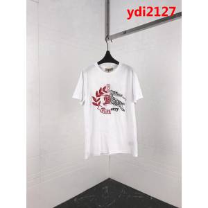 BURBERRY巴寶莉 19ss早春新款 拼色刺繡麥穗騎士 男款短袖 精密刺繡工藝 ydi2127