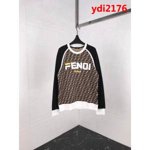 FENDI芬迪 18FW秋冬新款 套頭衛衣 官網同步 全身FF印花圖案 袖子撞色拼接 採用純棉毛圈面料 高版本情侶款 ydi2176
