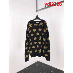 GUCCI古馳 18ss 秋冬新款 金線提花愛心 針織衫 圓領毛衣 面料厚實 高版本情侶款 ydi2326