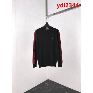 Burberry巴寶莉 18ss秋冬新款貂絨羊毛衫 騎士刺繡小logo 袖子經典格紋 100%羊毛面料 高版本 ydi2344