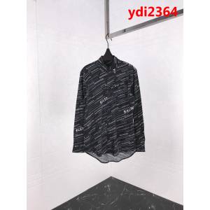 Balenciag@ 19ss秋冬新款襯衣 全身印花logo 定制絲光混紡面料 高版本情侶款 ydi2364