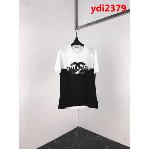 ChaneL香奈兒 19ss早春新款 黑白撞色珠片短袖 定制面料 高版本情侶款 ydi2379