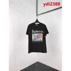 BURBERRY巴寶莉 19ss早春新款 彩色微標騎士戰馬 黑色短袖 定制面料 高版本男女同款 ydi2388