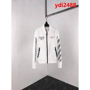 OFF-w19ss春季新款 背後人像印花 定制超薄雙層複合面料 男款風衣外套 ydi2488