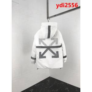 Moncler X OFF 18秋冬新款羽絨服 定制3M反光剪頭 雙層覆蓋設計 高版本情侶款 ydi2556