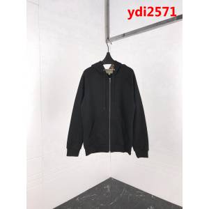 BURBERRY巴寶莉 18秋冬新款帽衫 定制格子裏布內襯拼接帽子 原版五金拉鏈 高版本情侶款 ydi2571