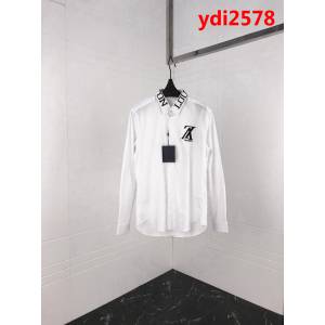 LV路易威登 19ss早春新款 領口胸口刺繡長袖襯衫 高端襯衫料 情侶款 ydi2578