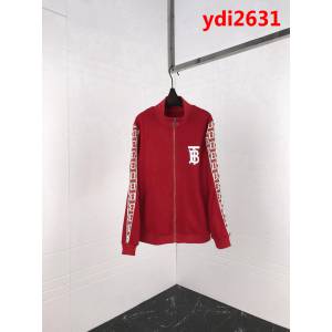 BURBERRY巴寶莉 19早春 新年紅 限量款全新“TB”LOGO標識套裝 訂制“TB”五金拉鏈頭 毛圈衛衣面料 高版本男女同款 ydi2631