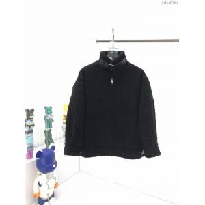 Balenciaga男裝 巴黎世家後背logo字母羊羔毛拉鏈外套  ydi3067