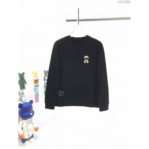 Fendi男裝 芬迪20年早秋新款老佛爺拼皮釘珠圓領衛衣 高版本  ydi3103