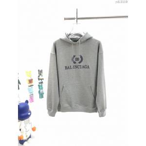 Balenciaga男裝 巴黎世家20年秋冬新款灰色麥穗徽標印花連帽衛衣 男女同款  ydi3110