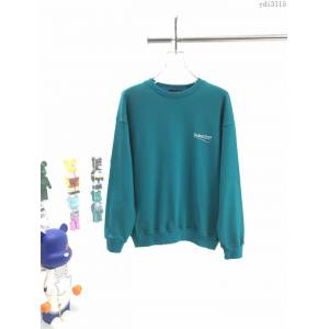 Balenciaga男裝 巴黎世家湖水綠可樂海浪印花圓領衛衣 寬鬆版型 男女同款  ydi3115